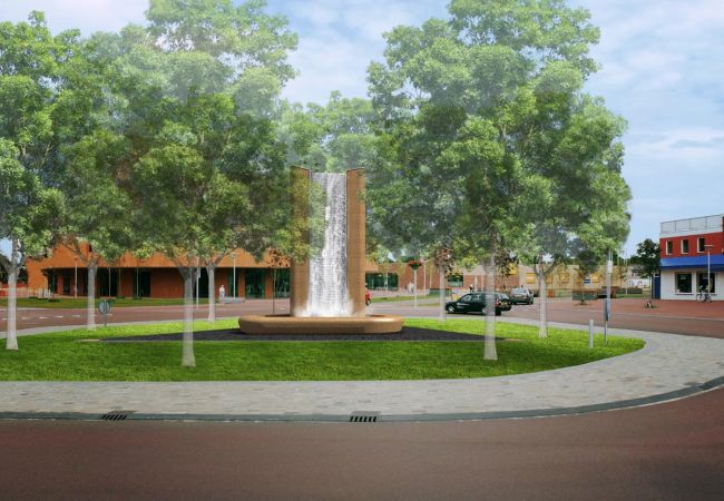 College geeft groen licht voor bouw fontein Oldambtplein in Winschoten. Bouw Waterspuwers aan De Venne inmiddels gestart.